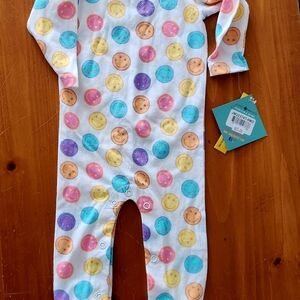 Jane Marie 6m Colorful Smiley Face Kids Footie